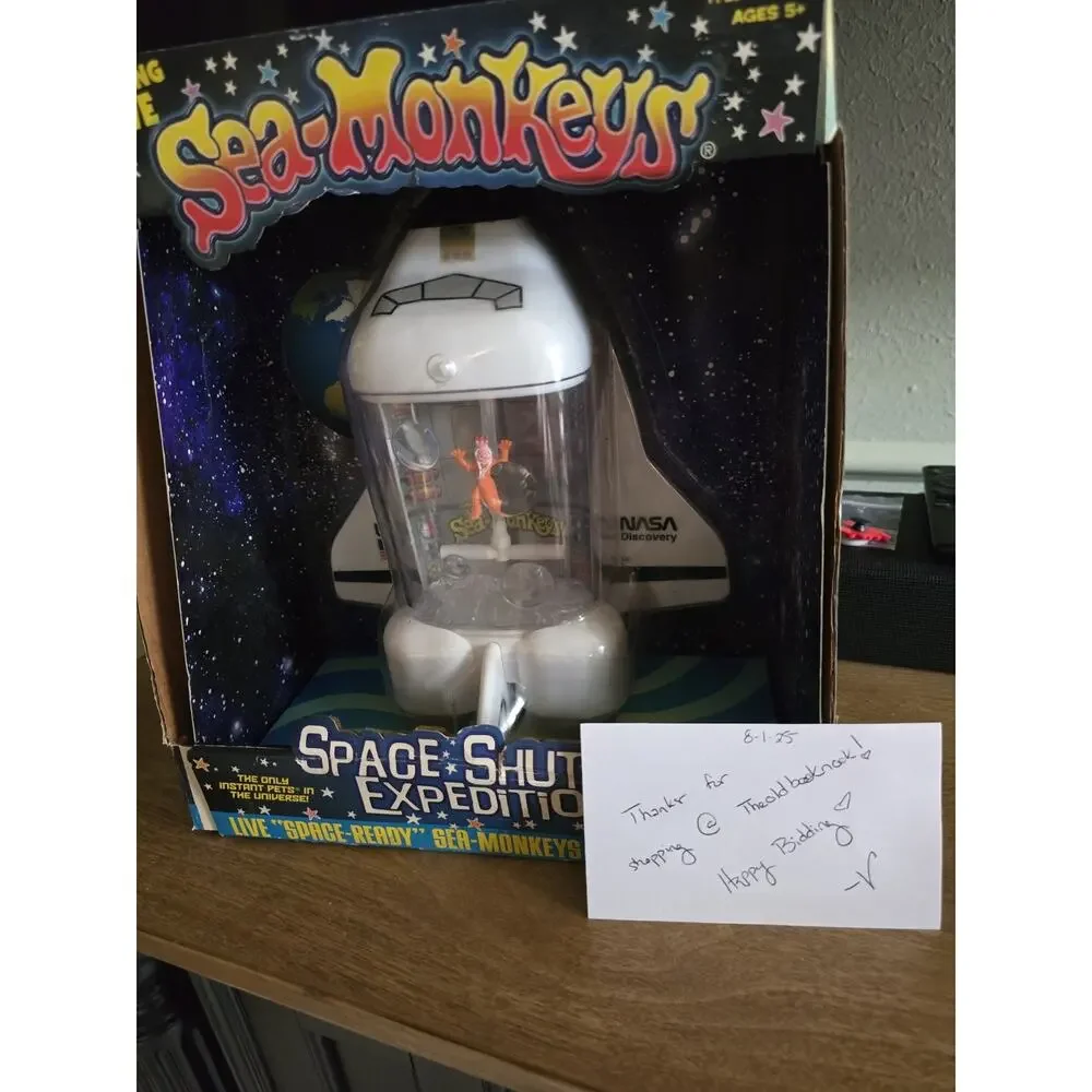 Vintage Amazing Live Sea Monkeys NASA Space Shuttle Tank Toy NIB 1997